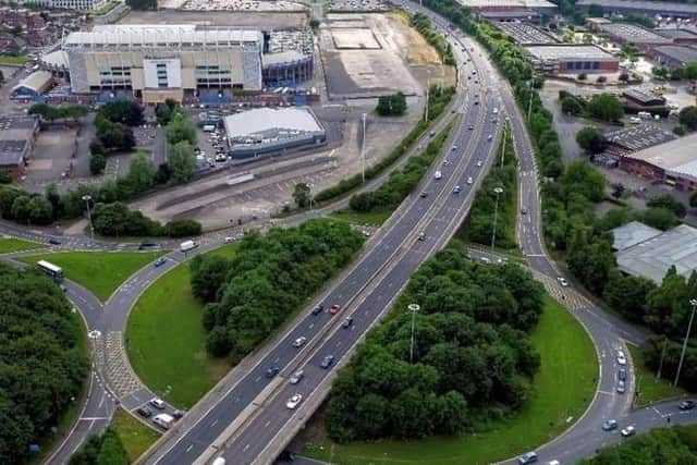 The M621 will be widened near to the junction for Elland Road over the next few weeks. Photo: National Highways