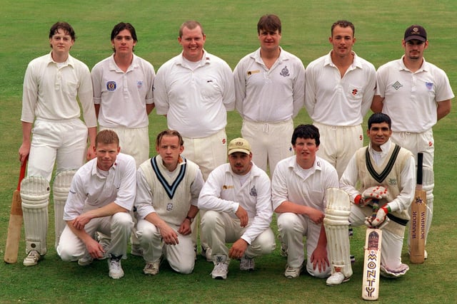 Yeadon CC of the Bradford League pictured in May 1998. Back row, from left, are Jonathan  Carey, Kevin Gilks, Daren Smith, Andy Wood, Gary Hodgson and Neil Elvidge. Front row,  from left, are Craig Thornton, Richard Machell, Damon Gormley, Keiron Hanogue and Naeem Khan.