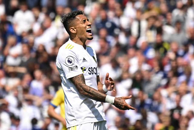 HUGE MISS: Class act Raphinha who helped 'dig Leeds United out' under Jesse Marsch. Photo by OLI SCARFF/AFP via Getty Images.