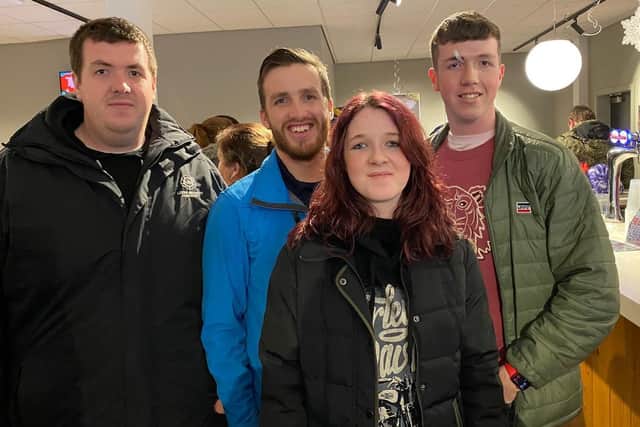 'PHENOMENAL YOUNG MAN': Greg Marshall (second left) with older brother Harrison (left), sister Francesca and younger brother, Brogan (right).