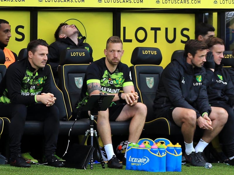 Chris Domogalla (C) is Farke's athletic trainer and will be responsible for putting the players through their paces in training and before matches. The 37-year-old has also worked with Farke for many years after encountering the manager at Borussia Dortmund II. (Photo by Stephen Pond/Getty Images)