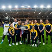 Leeds Rhinos with the Betfred Wheelchair Super League leaders' shield. Picture by Allan McKenzie/SWpix.com.