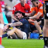 Leeds Rhinos centre Jack Bird is ruled out of Sunday's game at York Knights after being concussed in the defeat by Leigh Leopards last Thursday. Picture by Steve Riding.