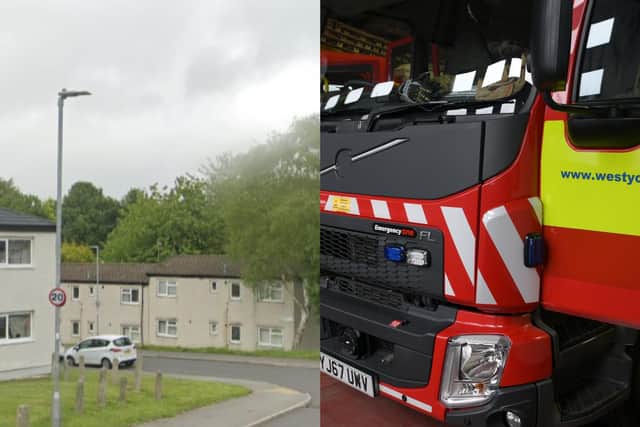 The fire broke out on Holtdale Way, Adel (Photo left: Google)