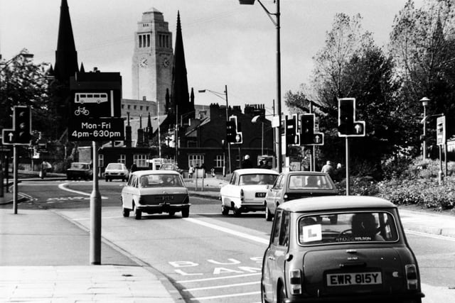 Motorists were ignoring new bus lane rules between Portland Crescent and Blackman Lane in September 1983.