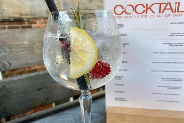 Cocktails and gin goblets are two-for-£12 at Headrow House - all day, every day. Perfect for summer nights on the two rooftop terraces.
