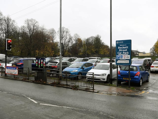 Beckett Street Car Park - £2.40. Address: Beckett St, Leeds LS9 7LP.
