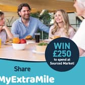 Post a picture of you exercising.on Twitter, Instagram or Facebook with the hashtag #MyExtraMile - for a chance to win £250 to spend at Sourced Market