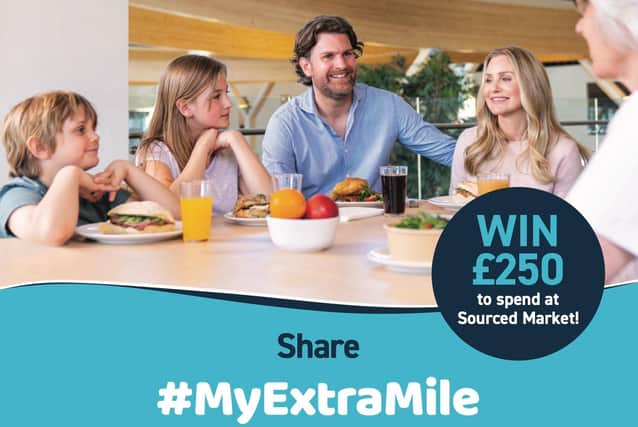 Post a picture of you exercising.on Twitter, Instagram or Facebook with the hashtag #MyExtraMile - for a chance to win £250 to spend at Sourced Market