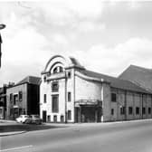 The former Newtown Picture Palace on the corner of Bristol Street and Cross Stamford Street in May 1959. This cinema had opened on Saturday, January 11, 1913, with a showing of 'A cruel fate'. There were 788 seats, all 'tip-up', 588 in the stalls and 200 on the balcony. Music was provided by the Newtown Orchestra, directed by Francis Walker. Prices ranged from 2d,4d and 6d. It was closed on Wednesday, September 2, 1953 and was then used for warehousing.
