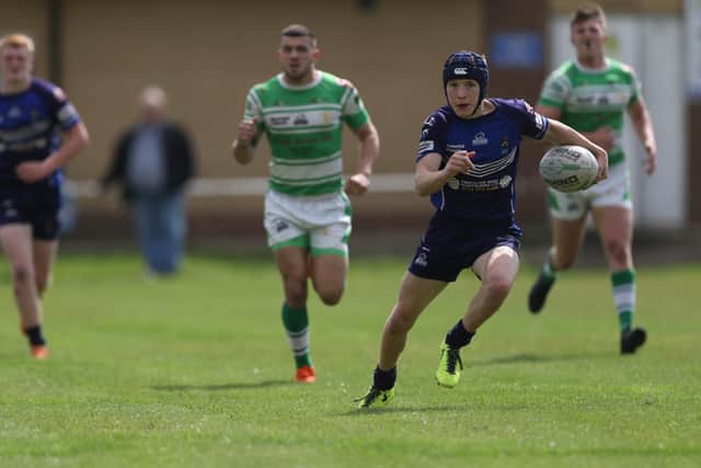 Tyler Dargan, who played for both clubs last season, in action for Hunslet Warriors.
