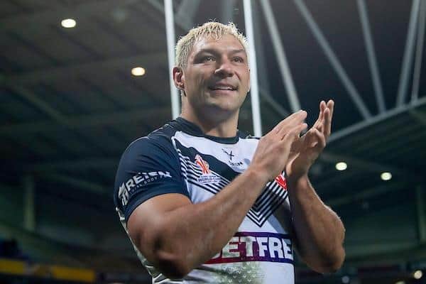 Former Rhinos star Ryan Hall scored two tries in England's win over France. Picture by Allan McKenzie/SWpix.com.