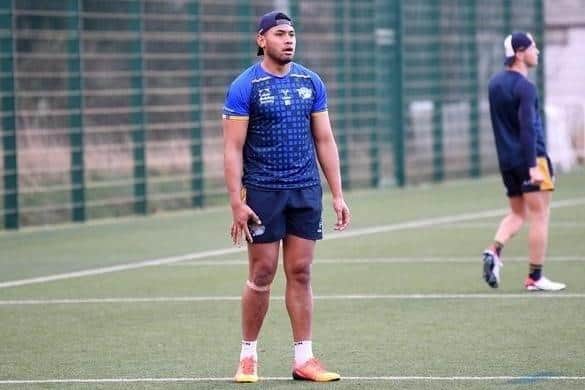 David Fusitu'a training throughout pre-season, but was ruled out on the eve of the campaign after being told he needed surgery on a knee. Picture by Simon Hulme.