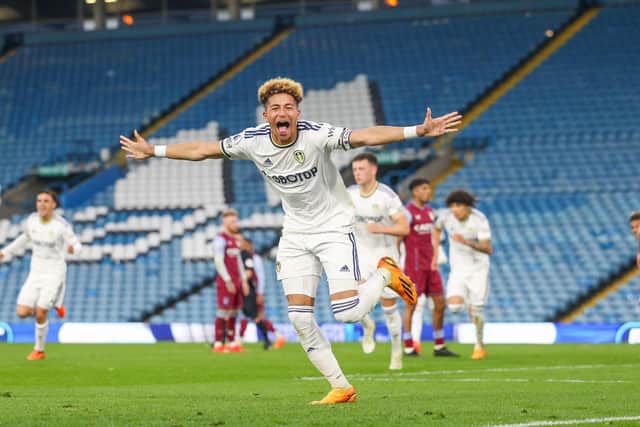 Leeds United forward Mateo Joseph scored 17 goals in all competitions this season, including 16 in PL2 (Pic: Leeds United)