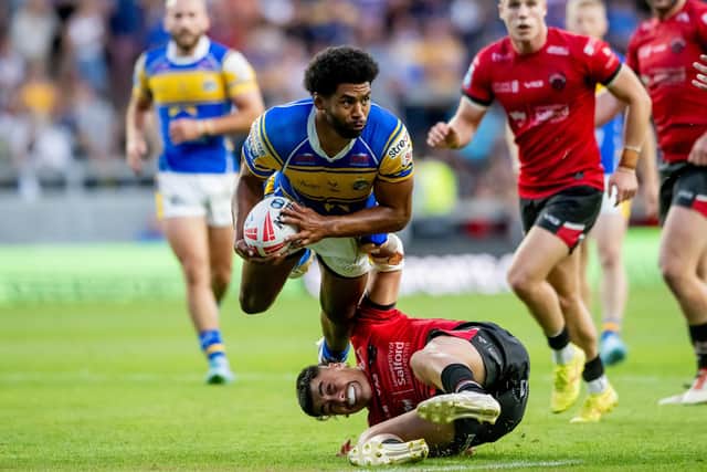 Kallum Watkins was outstanding for Leeds Rhinos after rejoining them in April from Salford Red Devils. Picture by Allan McKenzie/SWpix.com.