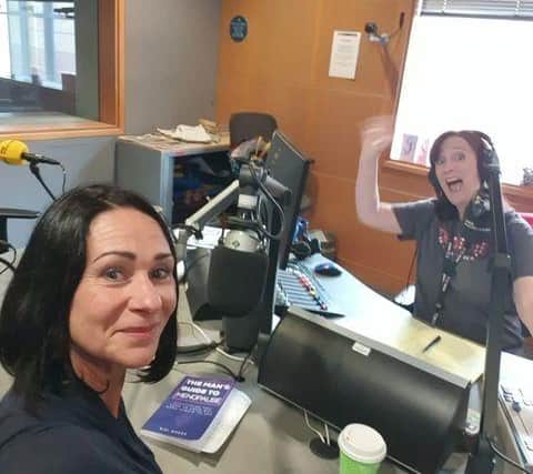 The author being interviewed on BBC Radio Leeds Gayle Lofthouse show