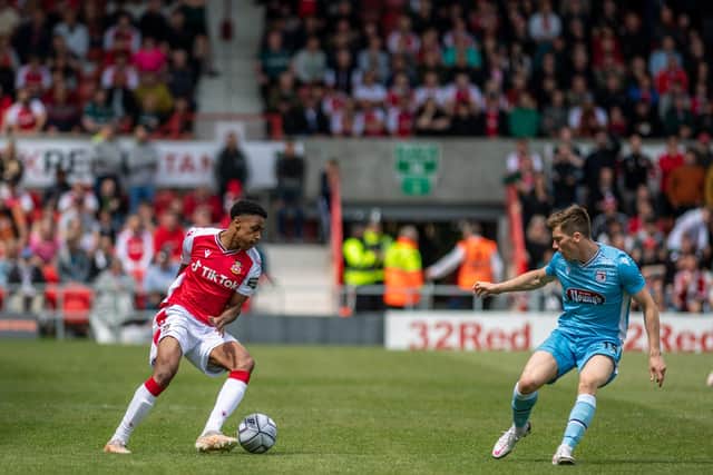 QUIET LIFE - Ex-Leeds United man Bryce Hosannah is playing in front of 10,000 at Wrexham and featuring in a Disney+ documentary along with his club's famous owners. Pic: LAJ Photography