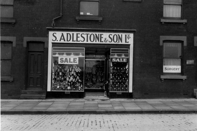 Simon Adlestone and Son Ltd, boot and shoe dealer pictured in August 1936.