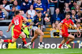 Chris Hankinson, seen in action for Leeds Rhinos against Catalans Dragons, has impressed fan Katie Marczynski this season. Picture by Allan McKenzie/SWpix.com.