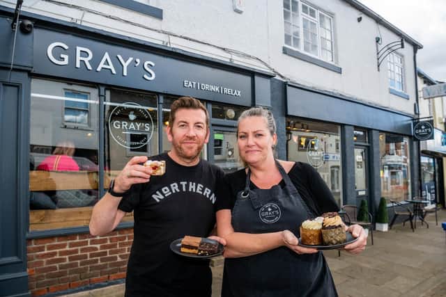 Gray’s of Rothwell, an independent coffee establishment based on Commercial Street, serve a wide variety of hot drinks as well as sweet and savoury food options. Image: James Hardisty