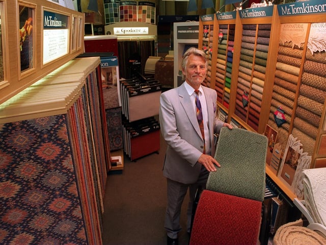 Do you remember Carl Beaumont? He owned Oakwood Carpets pictured in July 1996.
