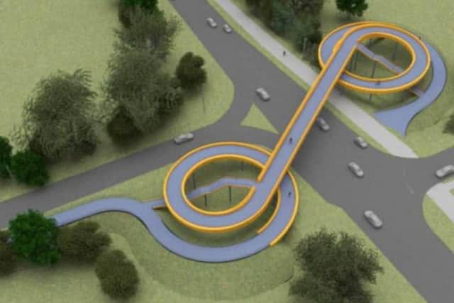 Plans for the footbridge (Artist's design)
