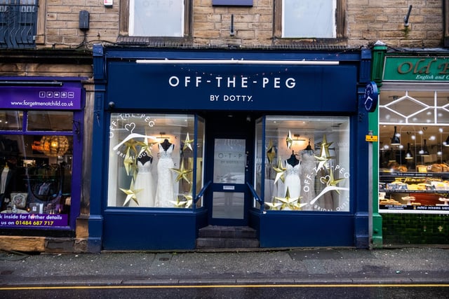 Lord Sugar has yet to venture into the bridal industry and Shannon is hoping to secure the quarter-million pound investment into her brand. Pictured is Off-The-Peg bridal shop by Dotty.