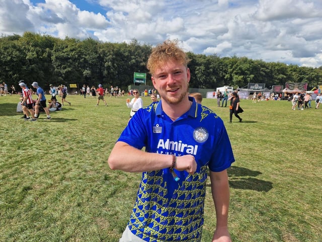 Leeds United shirts from years gone by were on display