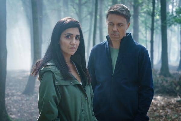 Lead actors Leila Farzad (I Hate Suzie) and Andrew Buchan (Broadchurch)