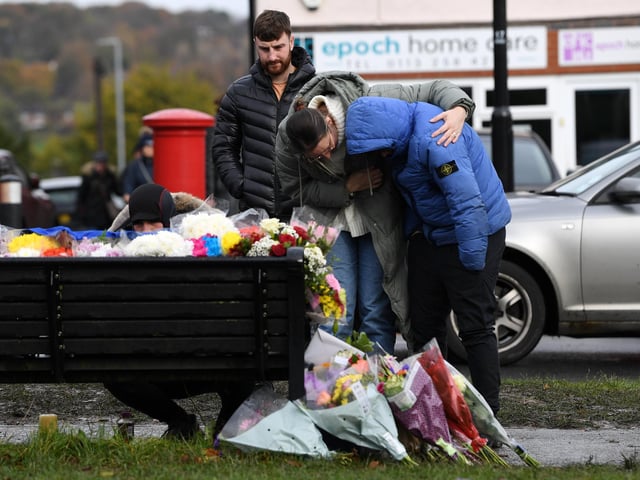 Mourners have gathered in Horsforth to leave tributes and flowers following the death of the 15-year-old.