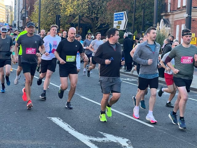 The race began on The Headrow and travelled through the city towards Kirkstall Abbey before returning to the finishing line outside Leeds Art Gallery (pic by Steve Riding)