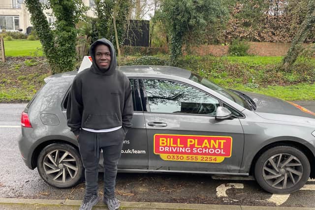 Leeds United winger has started his driving lessons with Bill Plant Driving School. Photo: Bill Plant Driving School
