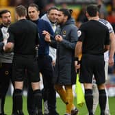 MOLINEUX MADNESS - Leeds United and Wolves played out a madcap game full of controversy and VAR interventions, with two red cards show. Pic: Getty