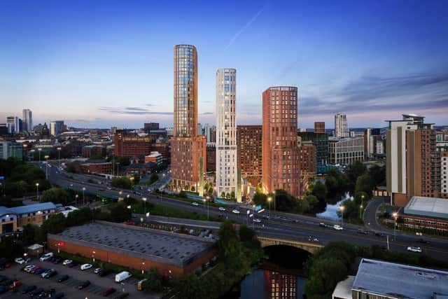 The £400 million scheme includes three residential towers, ranging in height from 25 to 42 storeys.