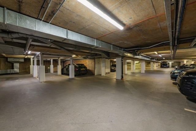 The building comes with an underground car park.