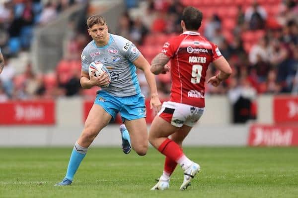 Sam Walters made his first appearance of the season when Rhinos lost at Salford in May. Picture by John Clifton/SWpix.com.