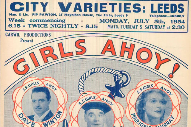 A production of 'Girls Ahoy!', '...a nautical cocktail in fifteen shakes' was being staged at the City Varieties in July 1954.