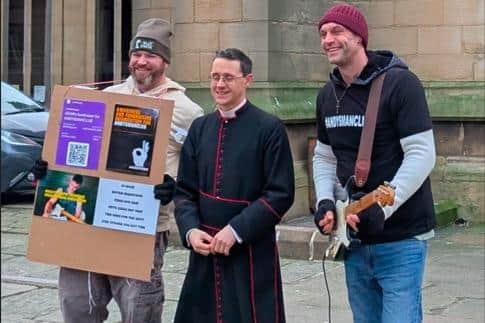 Dean was supported by his friend Ash over the 24 hours and was invited into Wakefield Cathedral on Christmas Day morning by Revd Canon Dr Philip Hobday.