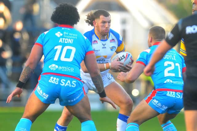 Leeds Rhinos captain Cameron Smith, seen in action against Wakefield Trinity on Boxing Day, missed out on England selection in 2023 despite some outstanding performances for his club. Picture by Steve Riding.