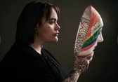 Lauren pictured unmasking as part of BACP ADHD campaign