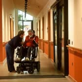 MND patient Ian Flatt pictured with his wife Rachael at the new centre