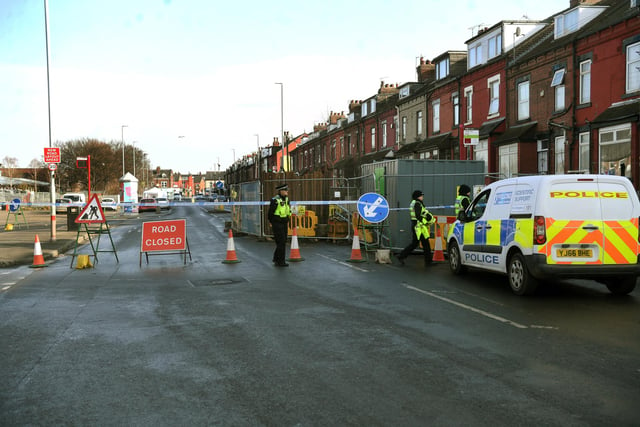 Cordons were put in place on Compton Road.