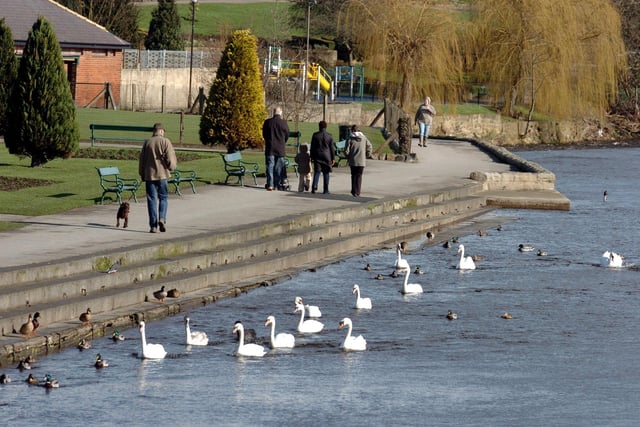 Wharfe Meadows Park in Otley runs alongside the river and offers a peaceful place for an afternoon stroll.