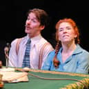 Tom Babbage and Lucy Keirl in Murder for Two at the Stephen Joseph Theatre in Scarborough (credit: Tony Bartholomew)