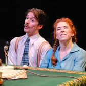 Tom Babbage and Lucy Keirl in Murder for Two at the Stephen Joseph Theatre in Scarborough (credit: Tony Bartholomew)