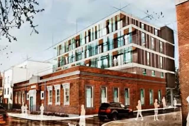 How the old library building will look if its redevelopment as a co-living space is approved. Picture: Local Democracy Reporting Service