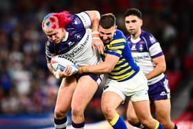 Caius Faatili in Grand Final action for Wakefield Trinity against Warrington Wolves. Picture by Olly Hassell/SWpix.com.