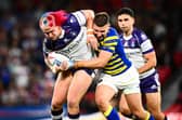 Caius Faatili in Grand Final action for Wakefield Trinity against Warrington Wolves. Picture by Olly Hassell/SWpix.com.