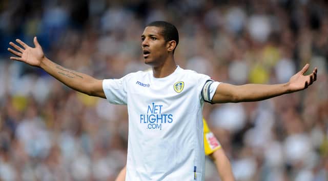 LEEDS, ENGLAND - MAY 08: Jermaine Beckford of Leeds United gestures during the Coca Cola League One match between Leeds United and Bristol Rovers at Elland Road on May 8, 2010 in Leeds, England.  (Photo by Michael Regan/Getty Images)