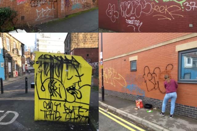 Tagging has exploded across Headingley, locals say. Pictures from the Headingley Development Trust.